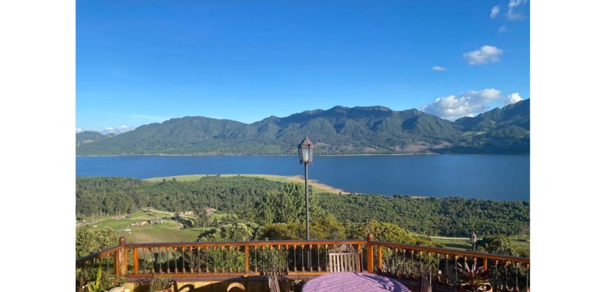 Casa quinta de 26600m2 en el Embalse del Neusa Cogua Cundinamarca con 2 Cabañas y Glamping